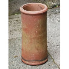 Tall terracotta 'Cannon' chimney pot 